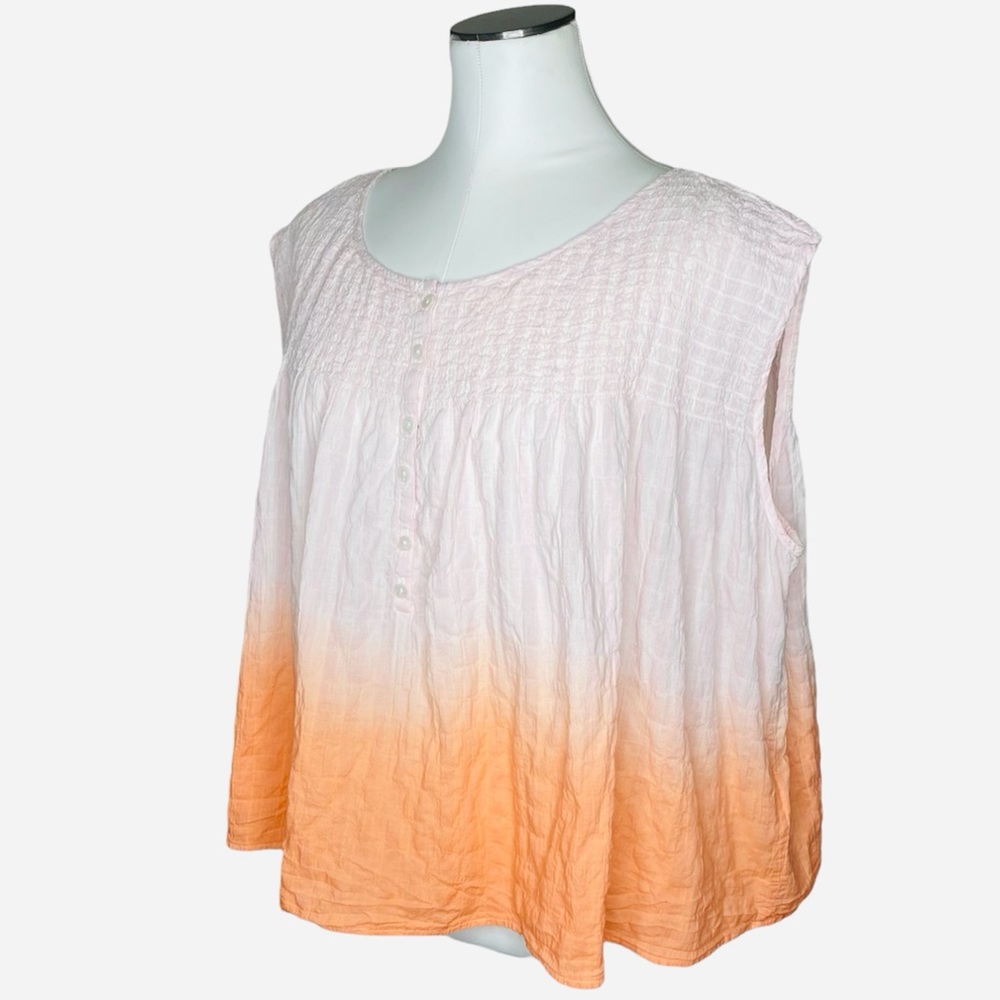 We The Free Little Bit of Something Ombre V-Neck Blouse - Picture 4 of 11